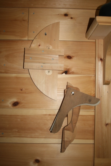 10. Tack 3 pieces together & hang on shop wall with other jigs.