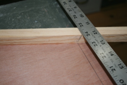 12. Lay out bevel across chines.