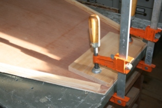 15. Clamp bow to bench before fastening side pieces.