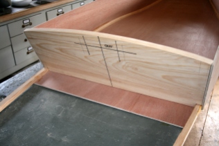 16. Lay out slot for hand-hole.