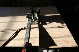 18. Trim plywood aft of side pieces.